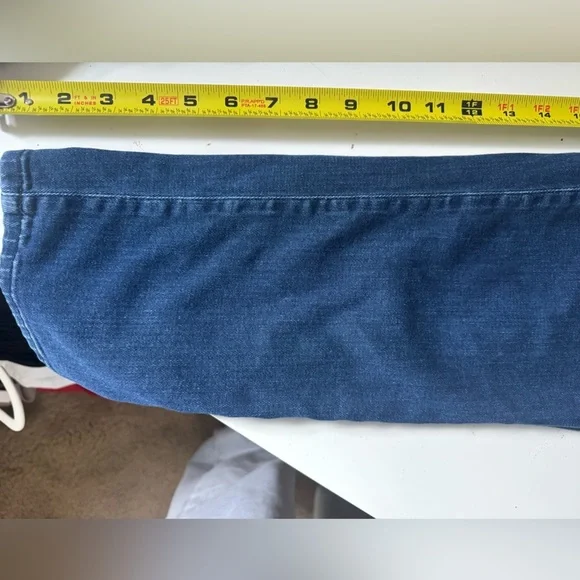 Maeve by Anthropologie Wide-Leg Cropped Denim Pants Size 30 Dark Wash - Picture 12 of 14